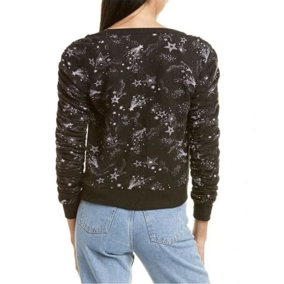 Chaser Scrunched Sleeves Sweatshirt Shooting Stars Size M New w/Tag - Picture 7 of 13